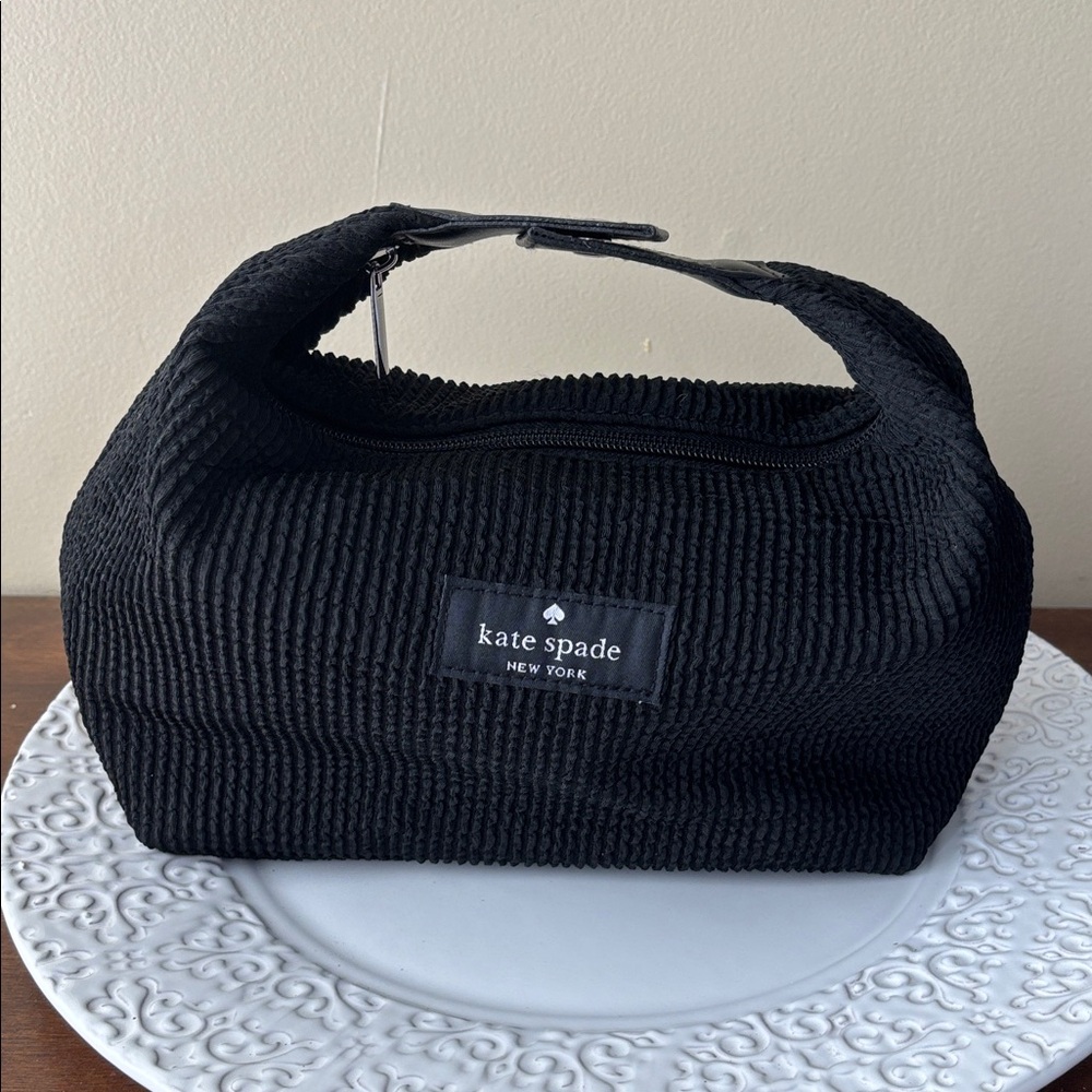 NWOT Kate Spade Black Ribbed Bag